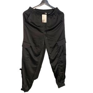 Silk black jogger pants brand new
